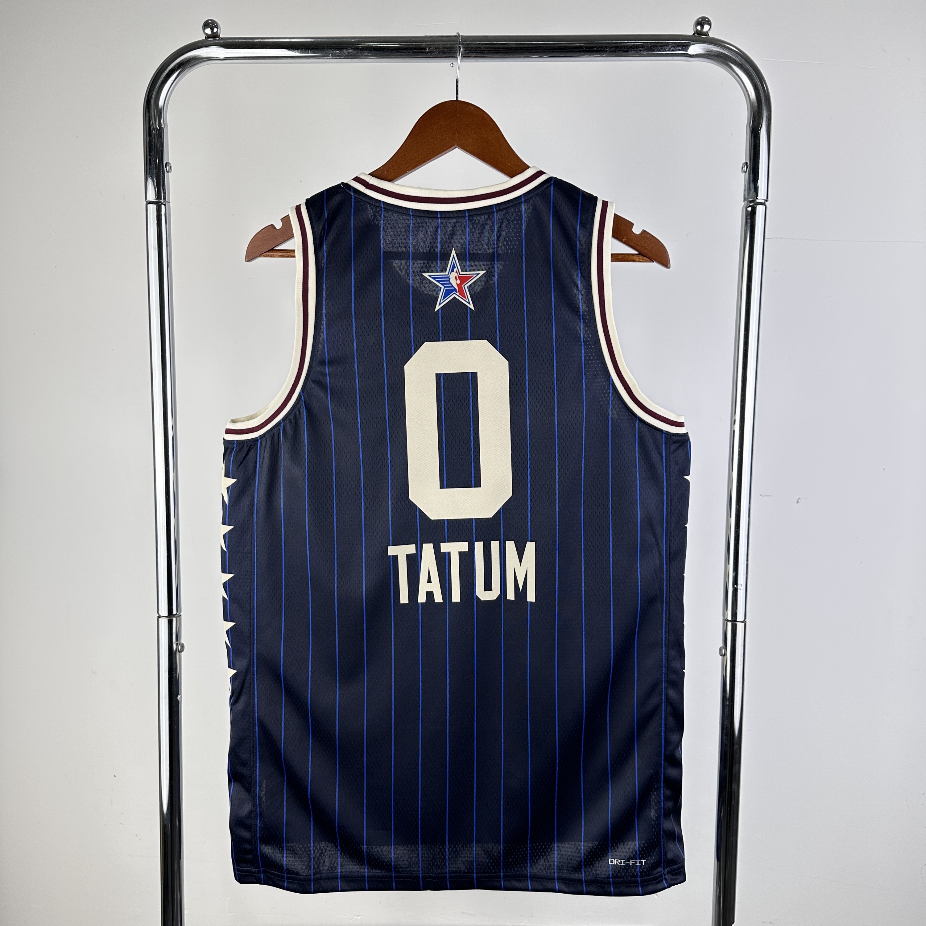 Men Boston Celtics #0 Tatum Blue Stripe All Star Jordan style 2024 NBA Jersey->cleveland cavaliers->NBA Jersey